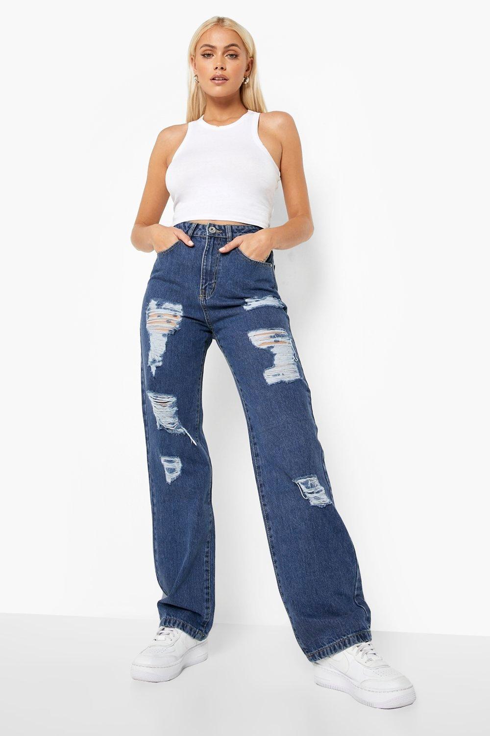 Boohoo boyfriend jeans sales